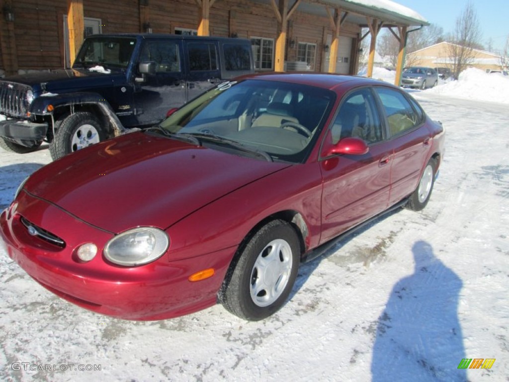 1998 Taurus LX - Toreador Red Metallic / Medium Prairie Tan photo #2