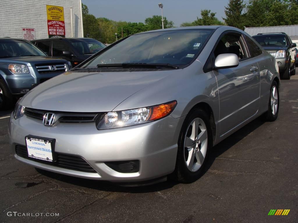 2006 Civic EX Coupe - Alabaster Silver Metallic / Gray photo #1