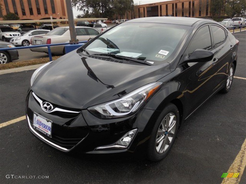 2014 Elantra SE Sedan - Black / Gray photo #1