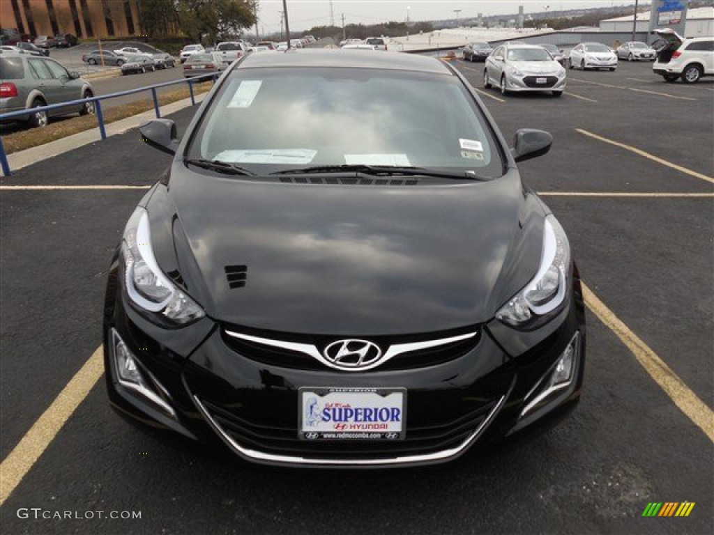 2014 Elantra SE Sedan - Black / Gray photo #2