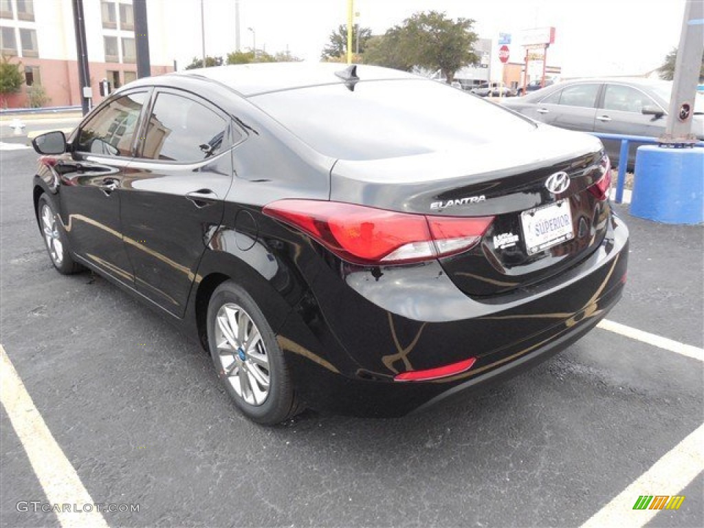 2014 Elantra SE Sedan - Black / Gray photo #4