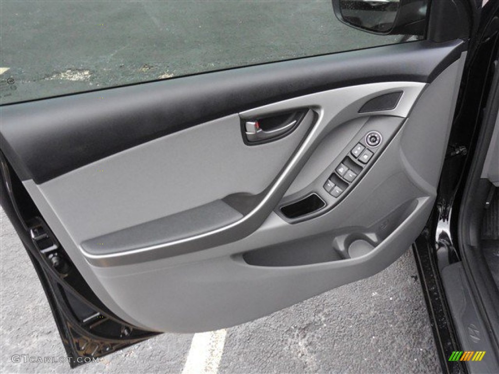 2014 Hyundai Elantra SE Sedan Gray Door Panel Photo #90412471