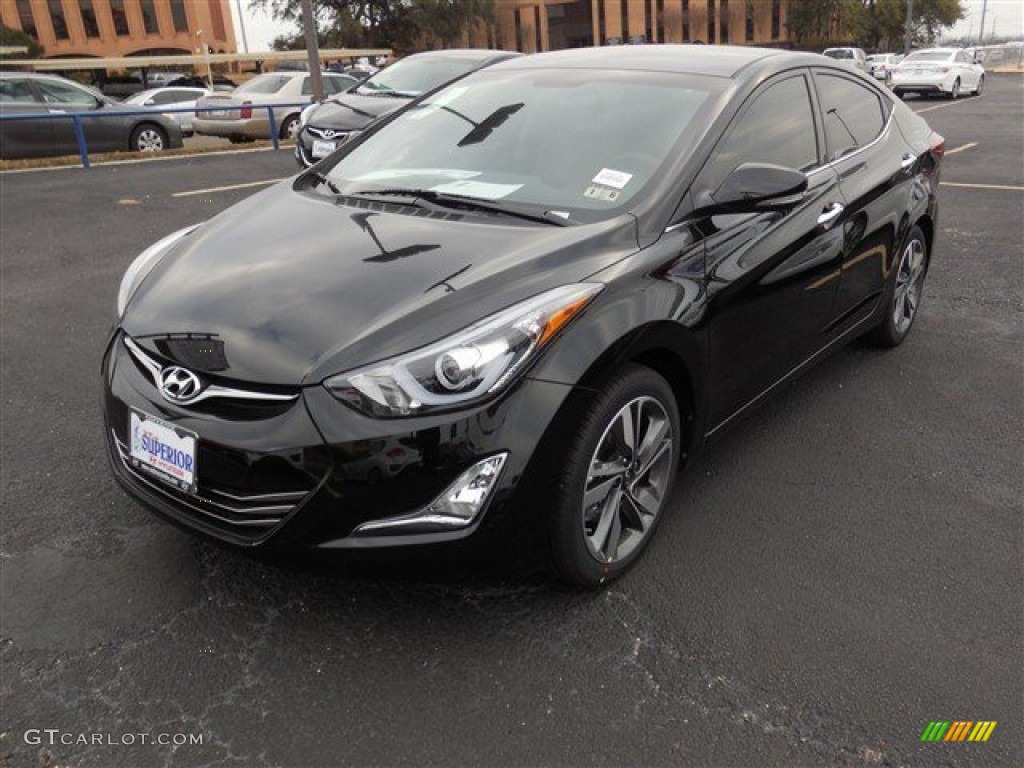 2014 Elantra Limited Sedan - Black / Gray photo #1