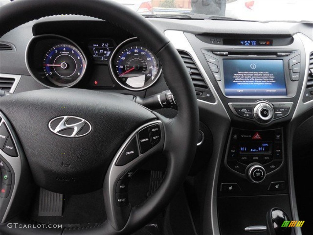 2014 Elantra Limited Sedan - Geranium Red / Black photo #7
