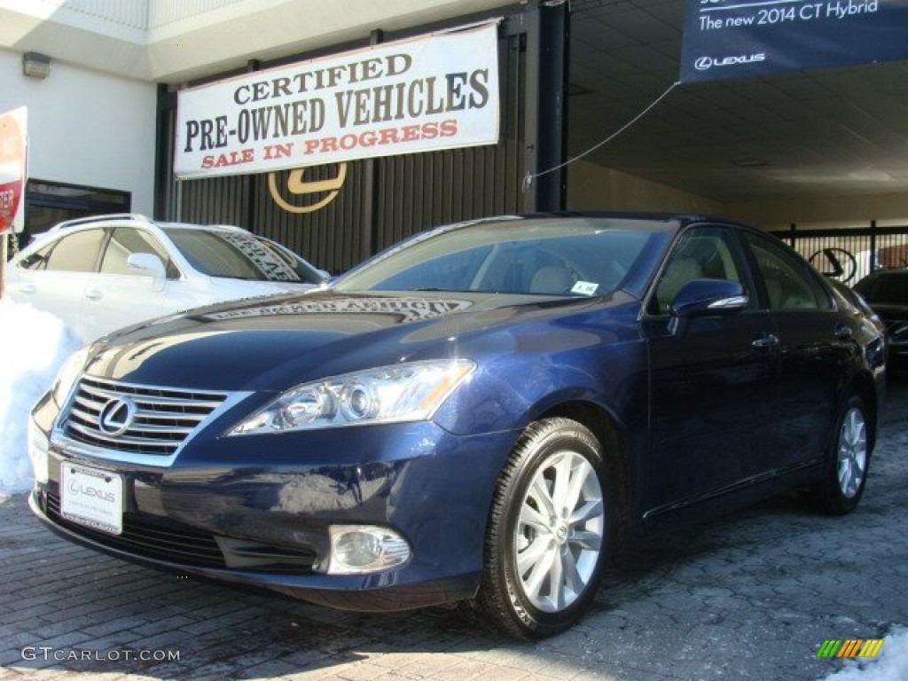 2011 ES 350 - Deep Sea Blue Mica / Parchment photo #1