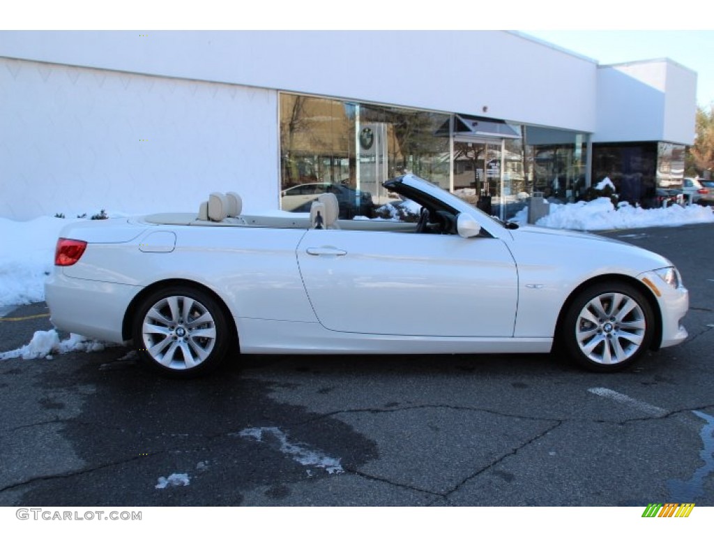 2013 3 Series 328i Convertible - Mineral White Metallic / Cream Beige photo #2