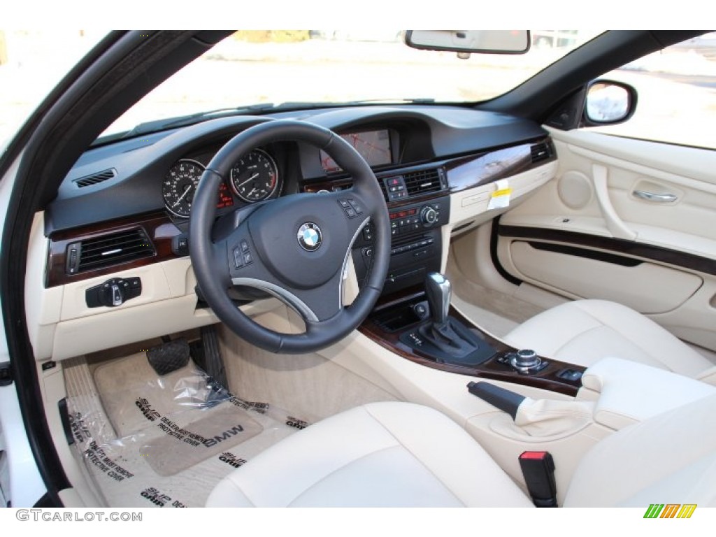Cream Beige Interior 2013 BMW 3 Series 328i Convertible Photo #90416022