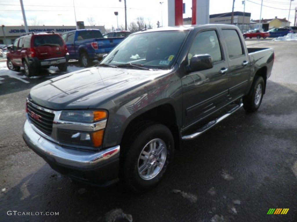 2012 Canyon SLE Crew Cab 4x4 - Dark Steel Gray Metallic / Ebony photo #3