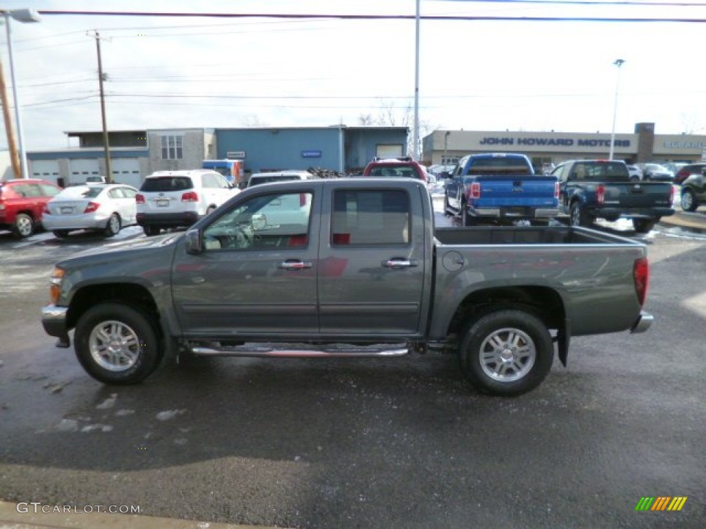 2012 Canyon SLE Crew Cab 4x4 - Dark Steel Gray Metallic / Ebony photo #4