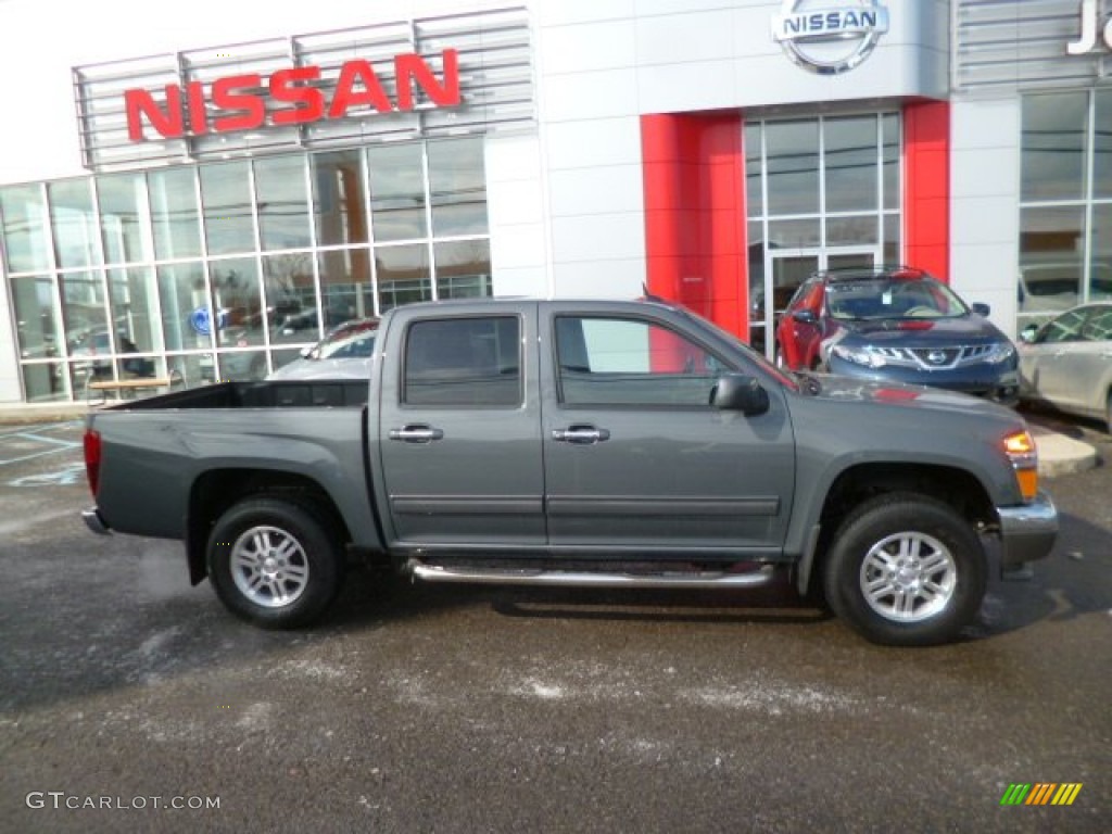 2012 Canyon SLE Crew Cab 4x4 - Dark Steel Gray Metallic / Ebony photo #8