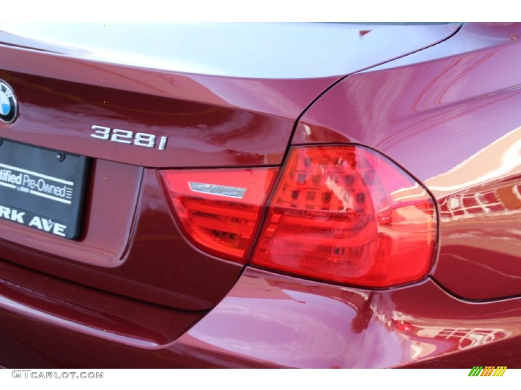 2011 3 Series 328i xDrive Sedan - Vermillion Red Metallic / Beige photo #21