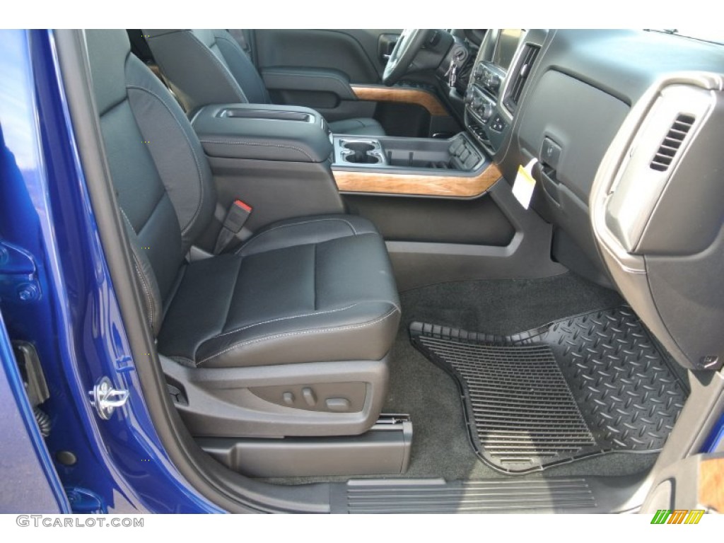 2014 Silverado 1500 LTZ Double Cab 4x4 - Blue Topaz Metallic / Jet Black photo #17