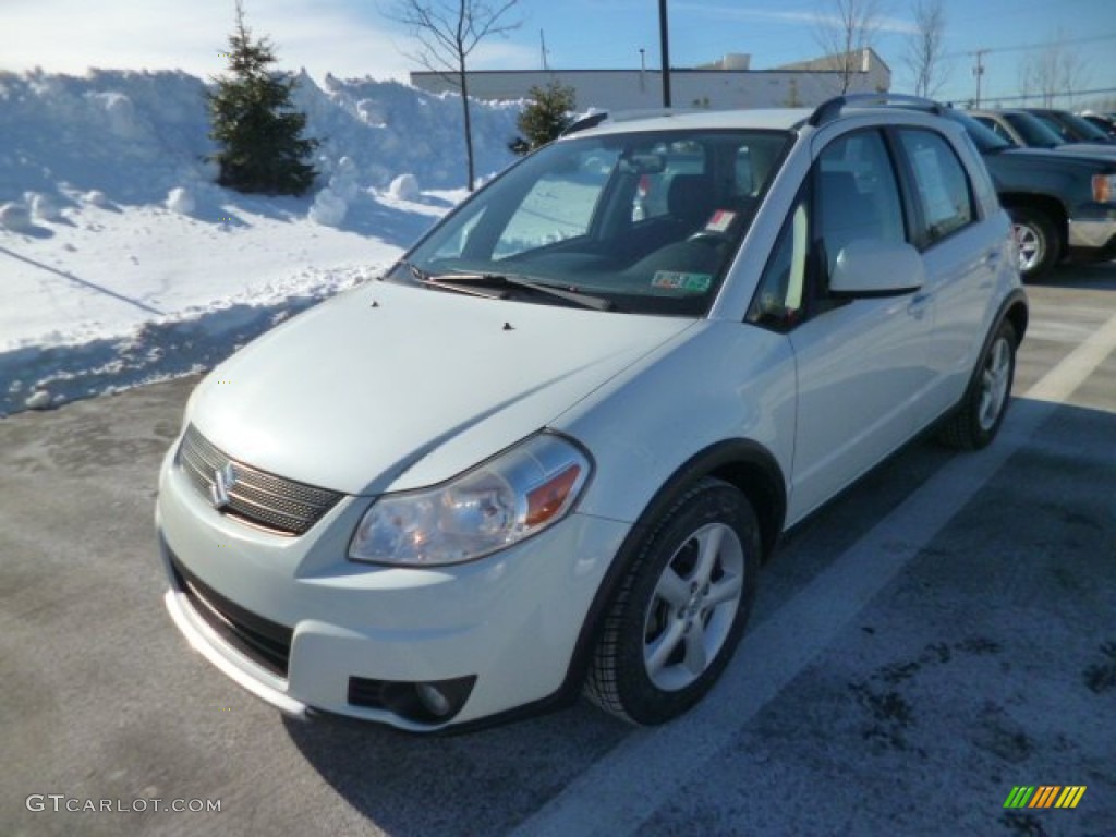 2007 SX4 Sport AWD - Pearl White / Black photo #3