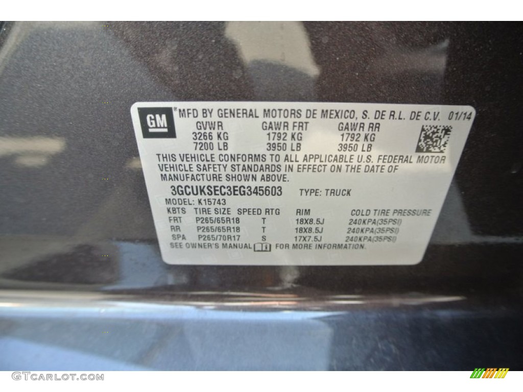 2014 Silverado 1500 LTZ Crew Cab 4x4 - Tungsten Metallic / Jet Black photo #7
