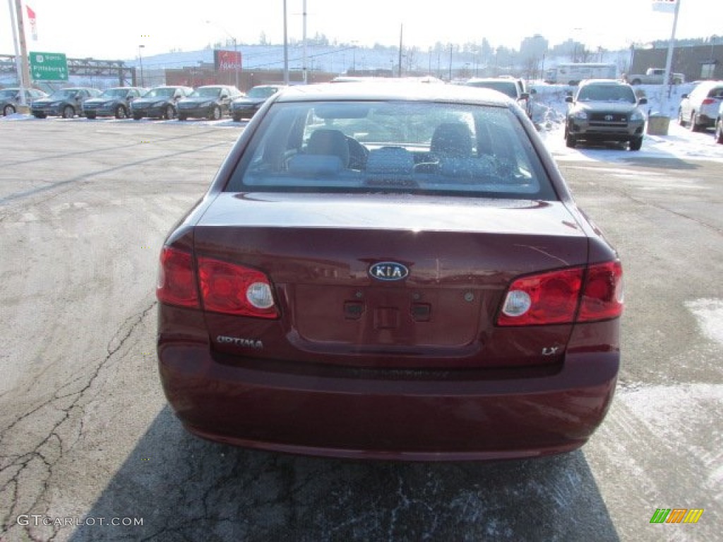 2007 Optima LX - Ruby Red / Gray photo #8
