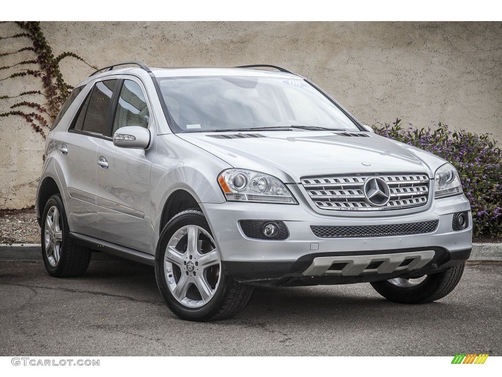 Iridium Silver Metallic 2008 Mercedes-Benz ML 350 4Matic Exterior Photo #90428904