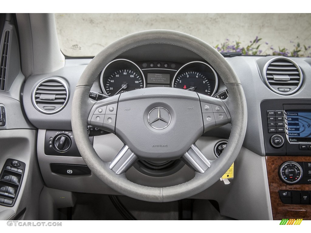 2008 Mercedes-Benz ML 350 4Matic Ash Grey Steering Wheel Photo #90429009