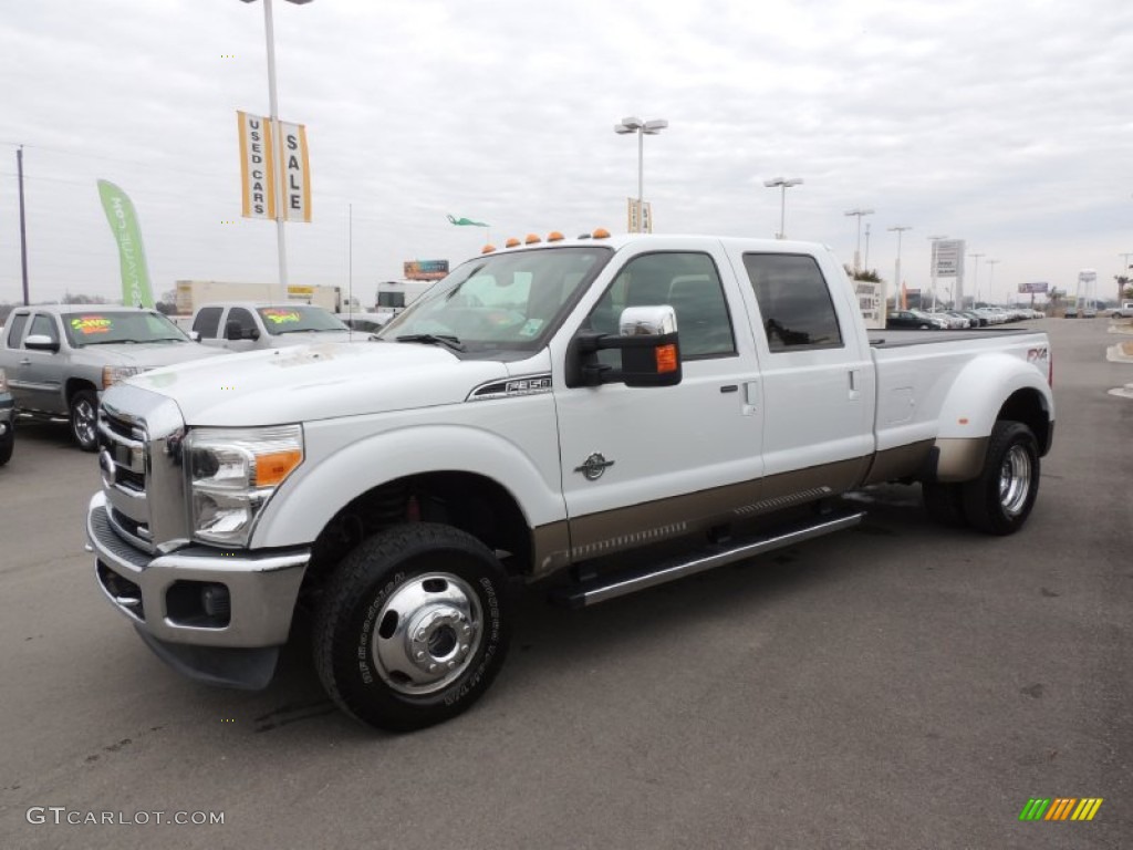 2012 F350 Super Duty Lariat Crew Cab 4x4 Dually - Oxford White / Black photo #5