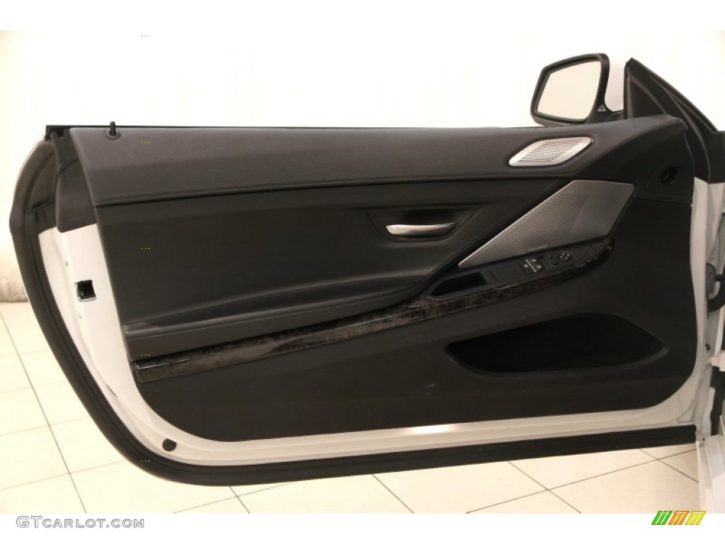 2012 BMW 6 Series 650i xDrive Coupe Black Nappa Leather Door Panel Photo #90430482