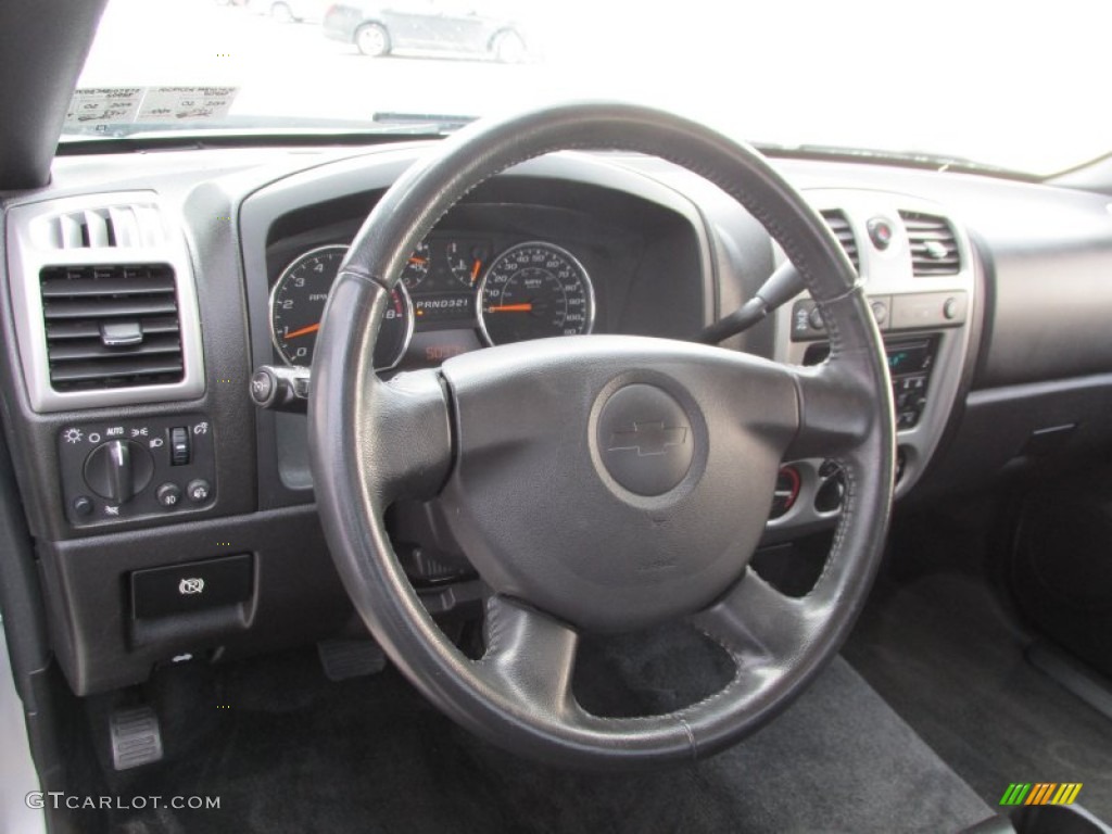 2010 Chevrolet Colorado LT Regular Cab 4x4 Ebony Steering Wheel Photo #90430701
