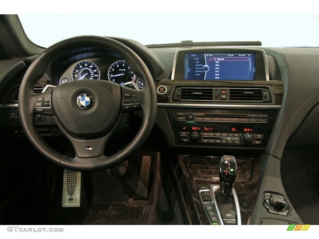 2012 BMW 6 Series 650i xDrive Coupe Black Nappa Leather Dashboard Photo #90431942