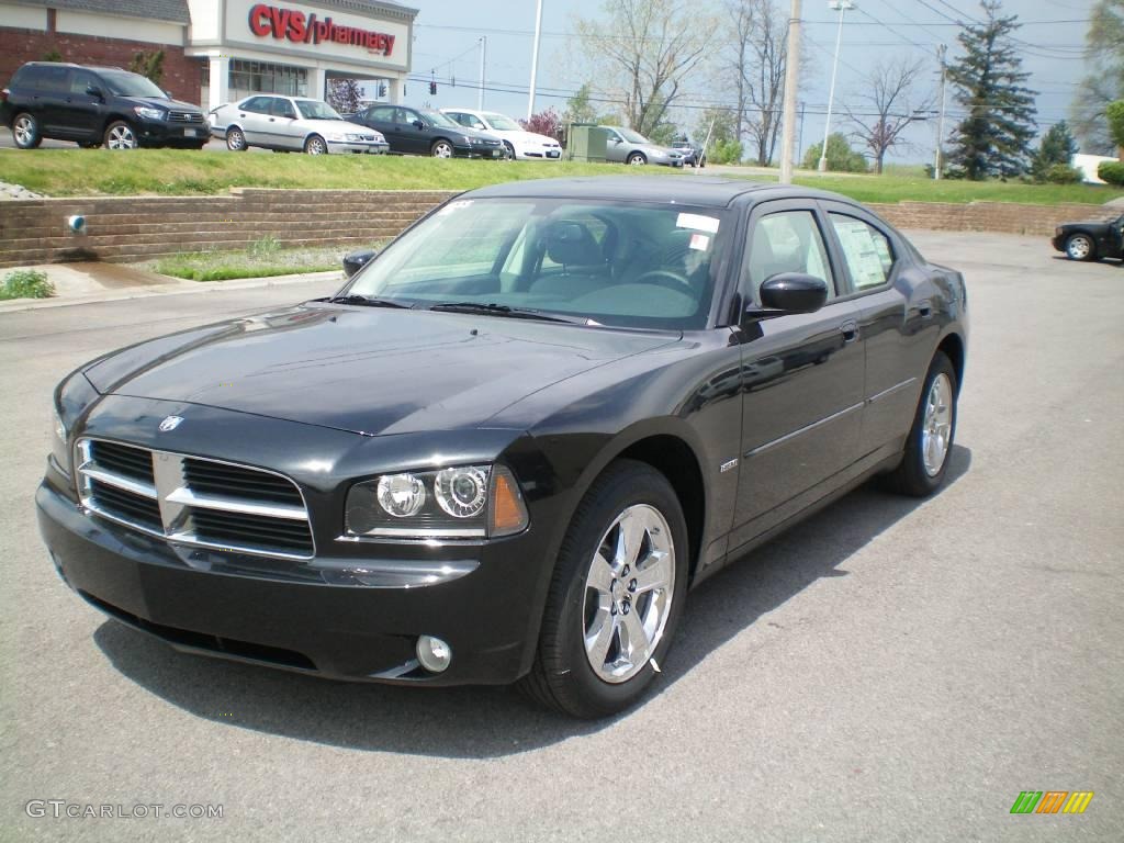 2009 Charger R/T - Brilliant Black Crystal Pearl / Dark Slate Gray/Light Slate Gray photo #1