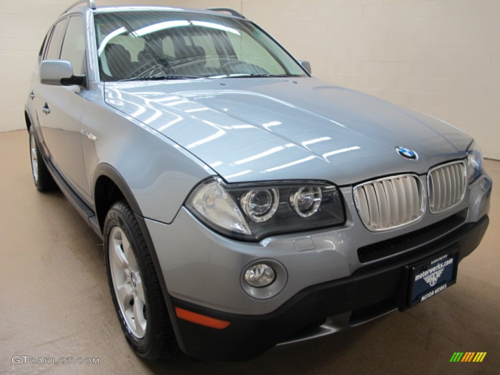 2007 X3 3.0si - Silver Grey Metallic / Black photo #1