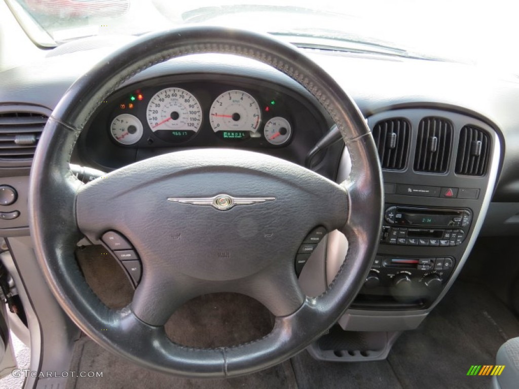 2007 Chrysler Town & Country Touring Medium Slate Gray Steering Wheel Photo #90435081