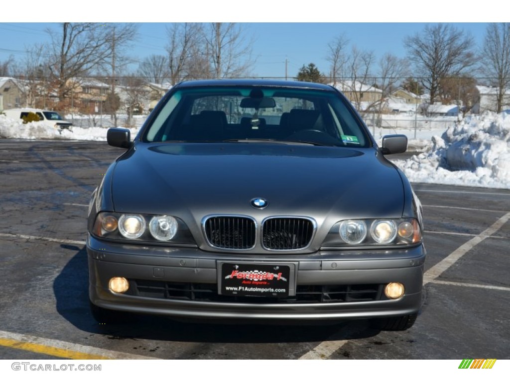 2003 5 Series 530i Sedan - Sterling Grey Metallic / Black photo #2