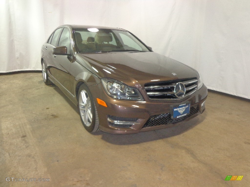 2013 C 300 4Matic Sport - Dolomite Brown Metallic / Almond Beige photo #1