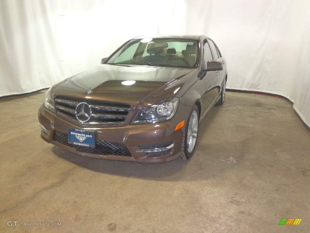 2013 C 300 4Matic Sport - Dolomite Brown Metallic / Almond Beige photo #3