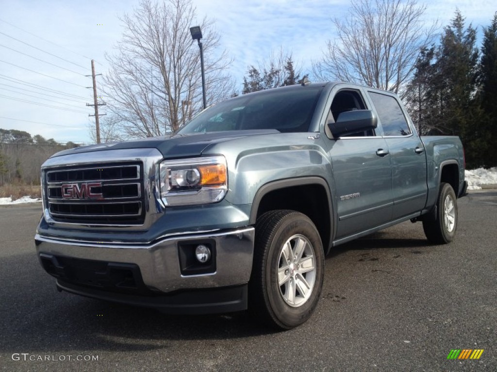 2014 Sierra 1500 SLE Crew Cab 4x4 - Stealth Gray Metallic / Jet Black photo #1