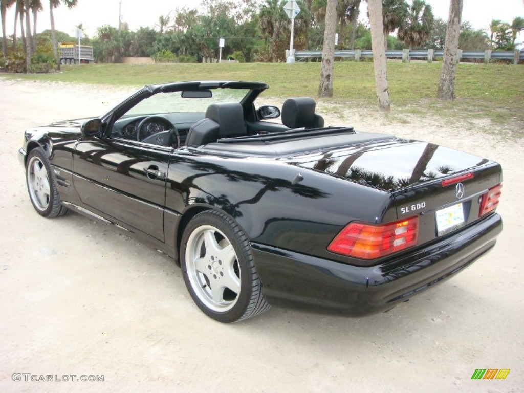 1999 SL 600 Sport Roadster - Black / Black photo #5