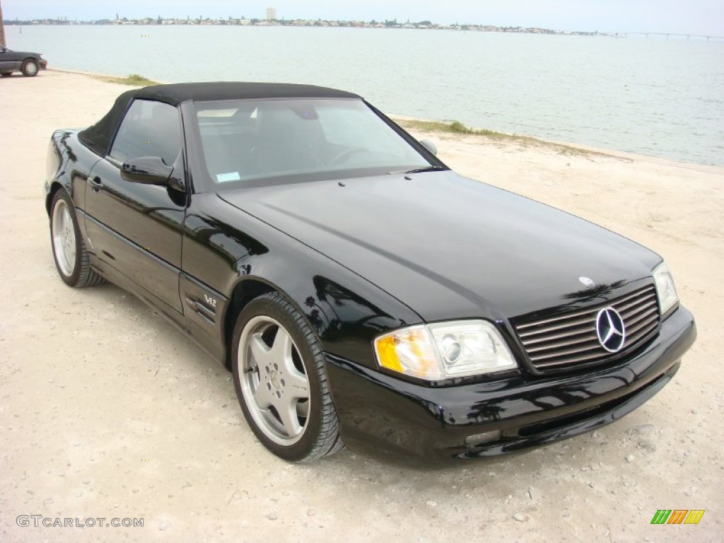 Black 1999 Mercedes-Benz SL 600 Sport Roadster Exterior Photo #90439233