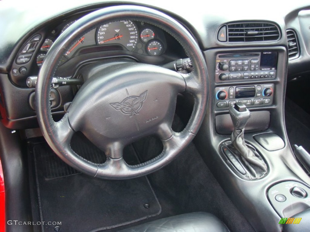 2001 Chevrolet Corvette Convertible Black Dashboard Photo #90439461