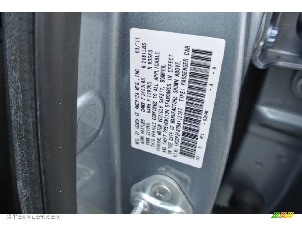 2011 Accord EX-L Sedan - Celestial Blue Metallic / Black photo #7