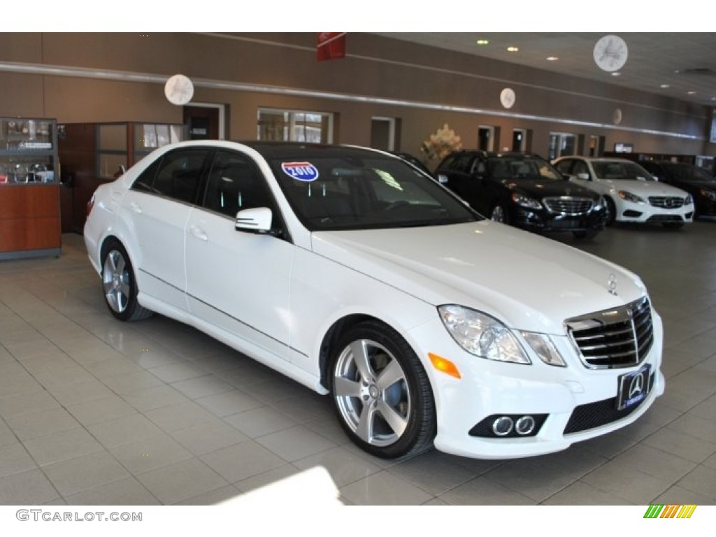 2010 E 350 4Matic Sedan - Arctic White / Black photo #1