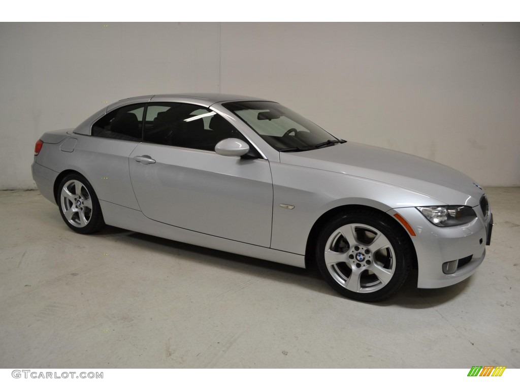 2009 3 Series 328i Convertible - Titanium Silver Metallic / Black photo #2