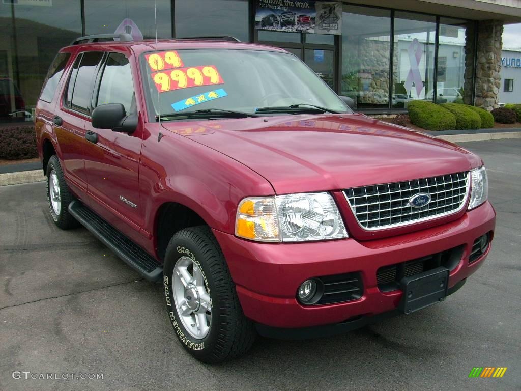 2004 Explorer XLT 4x4 - Redfire Metallic / Medium Parchment photo #3