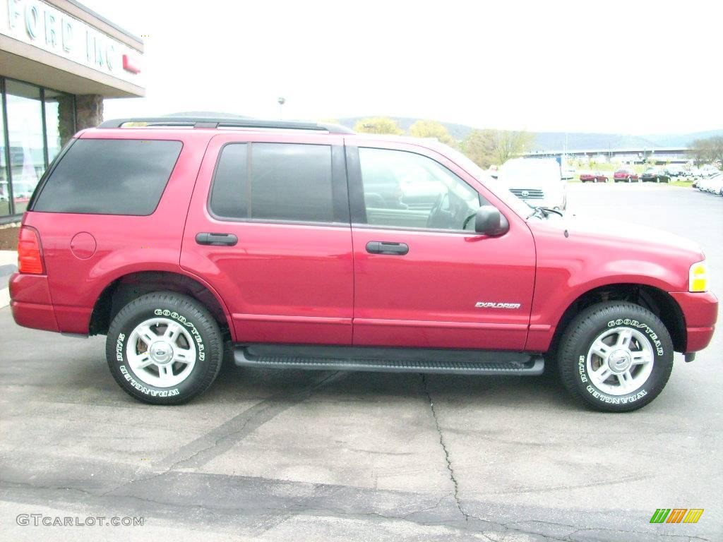 2004 Explorer XLT 4x4 - Redfire Metallic / Medium Parchment photo #5