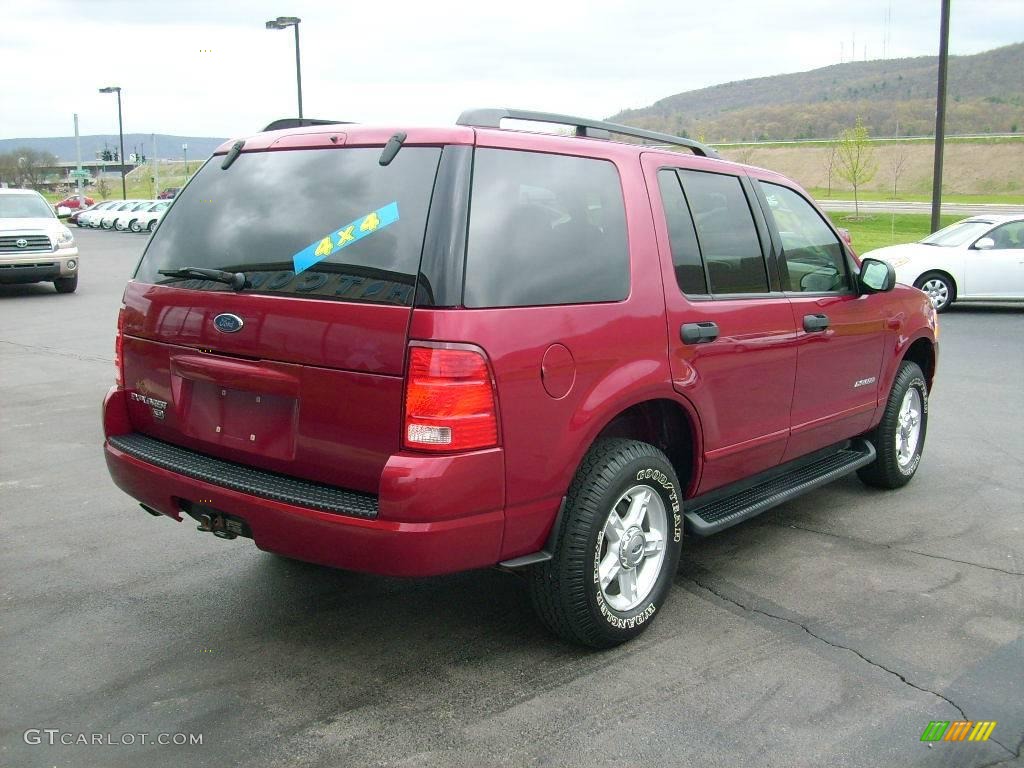 2004 Explorer XLT 4x4 - Redfire Metallic / Medium Parchment photo #7