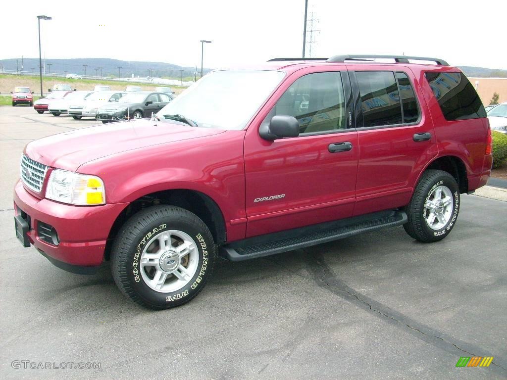 2004 Explorer XLT 4x4 - Redfire Metallic / Medium Parchment photo #12