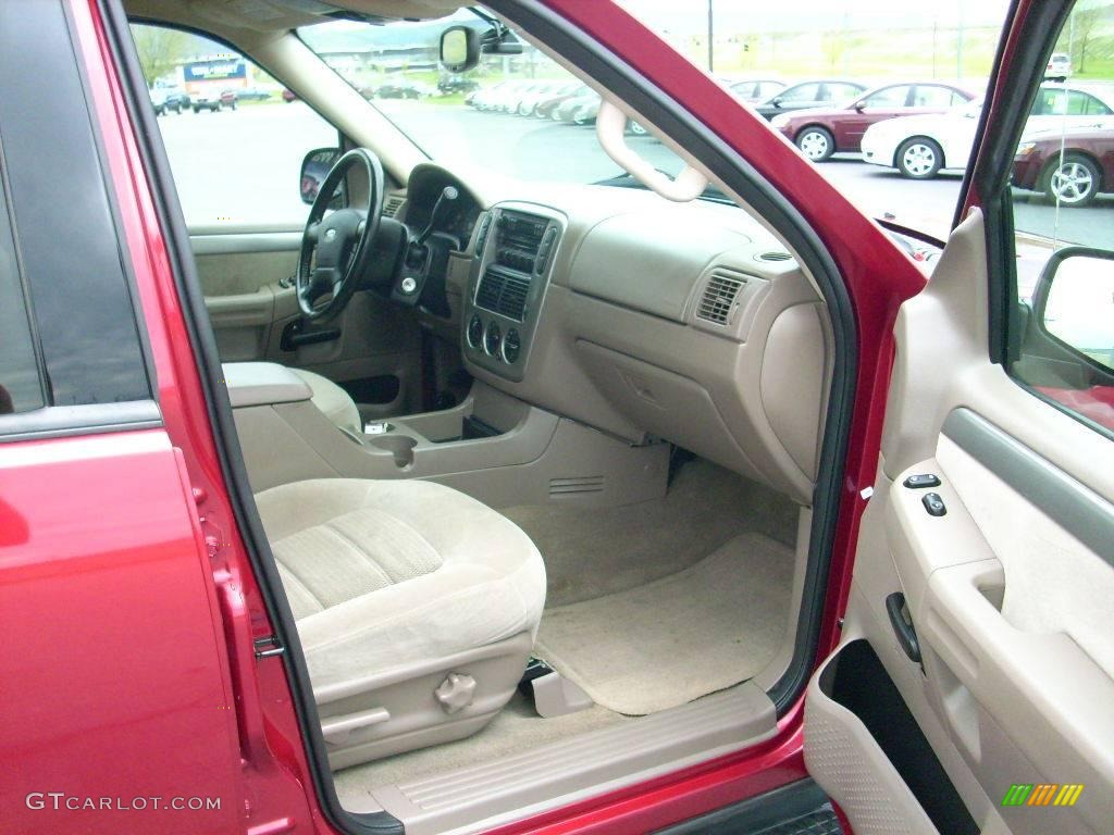 2004 Explorer XLT 4x4 - Redfire Metallic / Medium Parchment photo #29