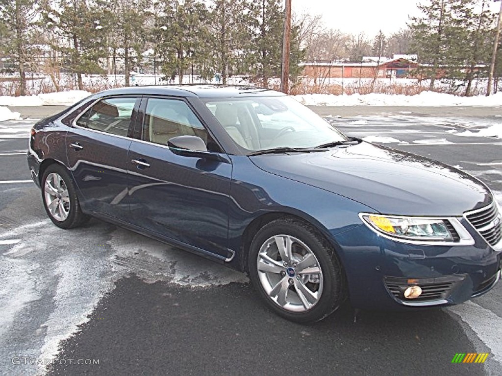 2011 9-5 Turbo4 Premium Sedan - Fjord Blue Metallic / Parchment photo #6