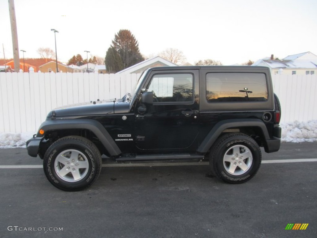 Black 2013 Jeep Wrangler Sport S 4x4 Exterior Photo #90447324