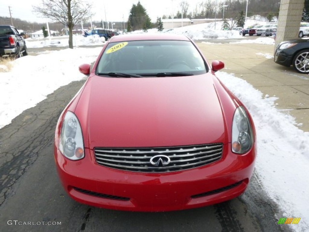 2003 G 35 Coupe - Laser Red / Graphite photo #3