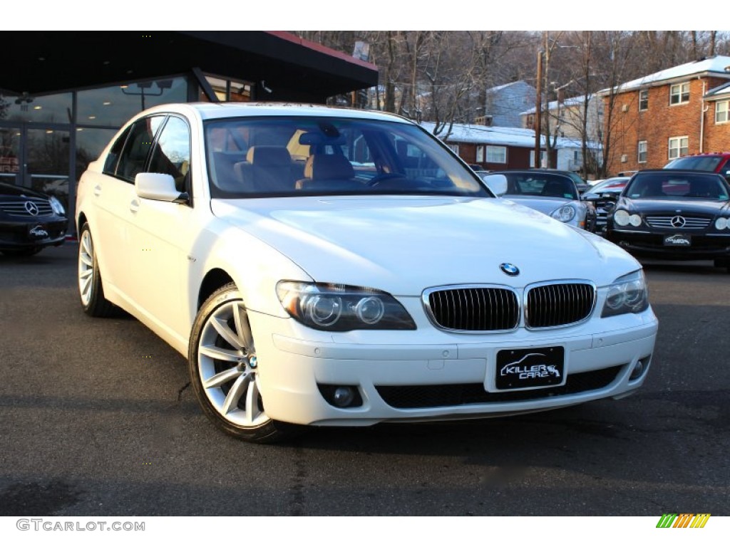2008 7 Series 750Li Sedan - Alpine White / Rust Brown photo #1