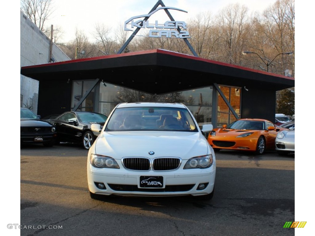 2008 7 Series 750Li Sedan - Alpine White / Rust Brown photo #2