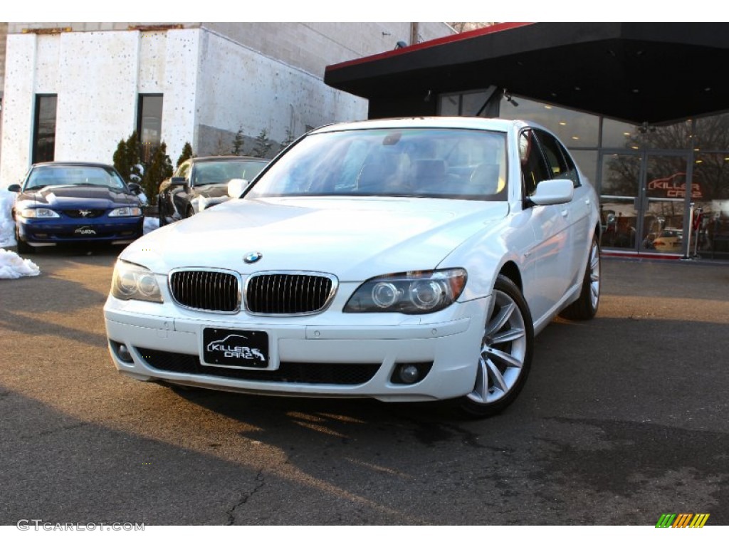 2008 7 Series 750Li Sedan - Alpine White / Rust Brown photo #3