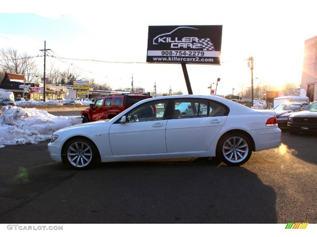 2008 7 Series 750Li Sedan - Alpine White / Rust Brown photo #4